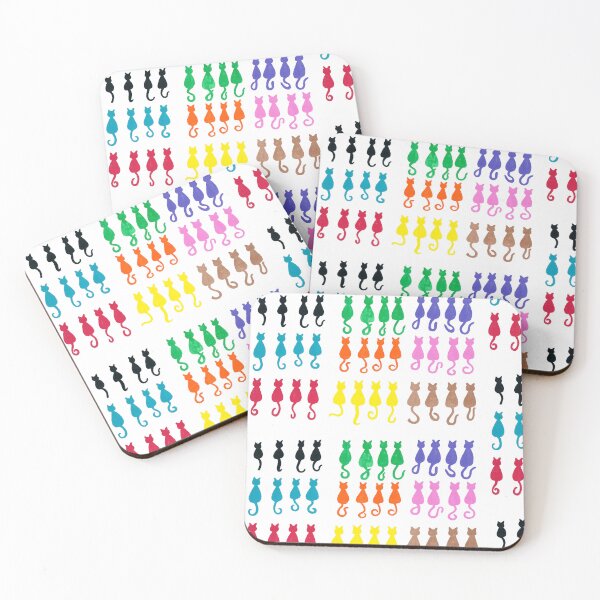 Item preview, colourful cats designed and sold by Goozeling.
