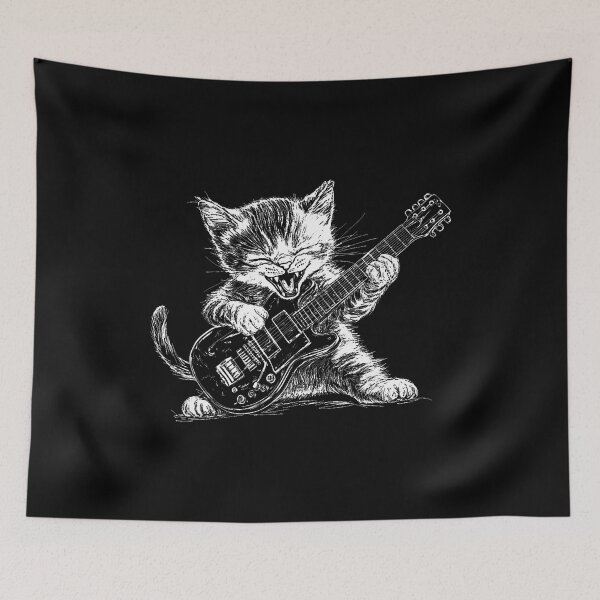 Item preview, Funny Kitten Playing Guitar For Cat And Music Fans designed and sold by elihletoriong.