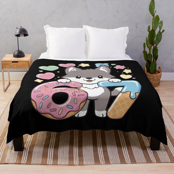 Item preview, Cute Wolf 67 Donut and Ice Cream Birthday Design designed and sold by LashondaGreen89.