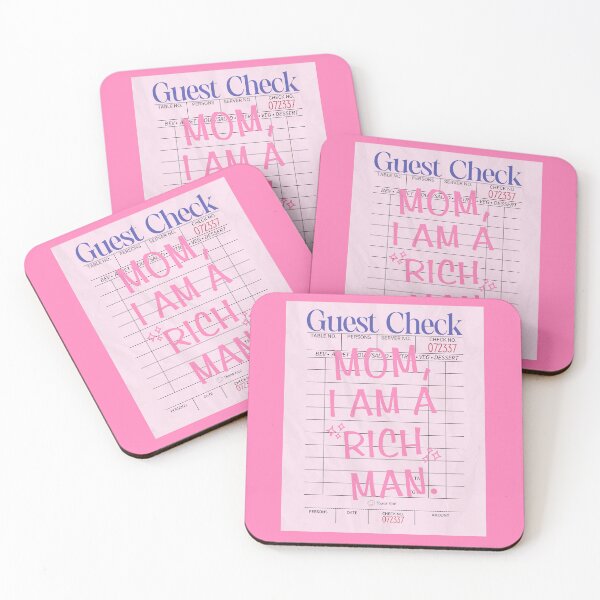 Item preview, Retro Guest Check Mom I Am A Rich Man designed and sold by SaltedBeachPaperie.