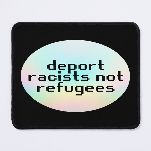 Item preview, deport racists not refugees_holographic designed and sold by quinnhopp.