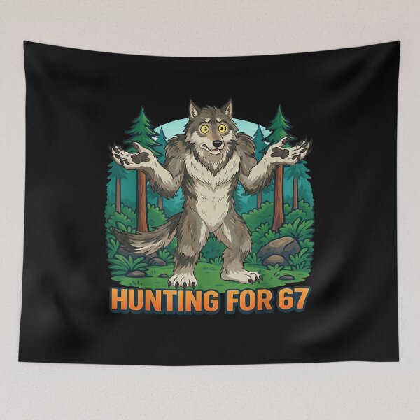 Item preview, Funny Bigfoot Hunting For 67 Six Seven T-Shirt designed and sold by LashondaGreen89.