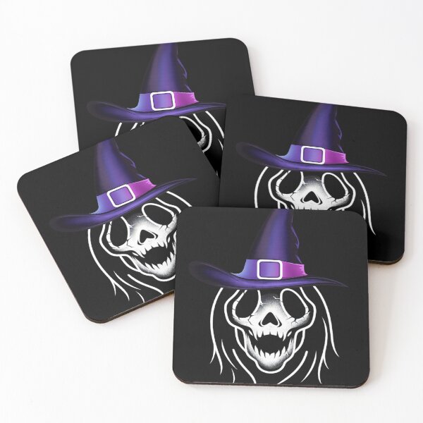 Item preview, Spooky Witch Skull – Minimal Dark Halloween Line Art Design designed and sold by Vivalore.