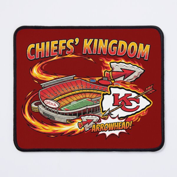 Item preview, Chiefs Kingdom Arrowhead Stadium Football Art designed and sold by Bizu Digitalart.