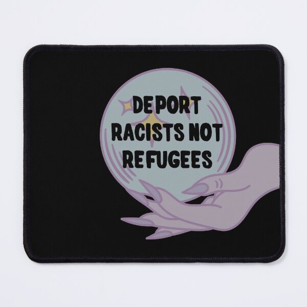 Item preview, Deport Racists Not Refugees_hand and crystal ball decal designed and sold by quinnhopp.