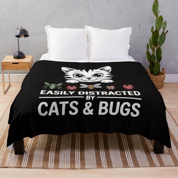 Item preview, Entomologist Saying Easily Distracted By Cats And Bugs designed and sold by AnimeManga2D.