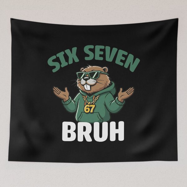 Item preview, Cool Beaver Meme | 67 Six Seven Bruh T-Shirt designed and sold by LashondaGreen89.