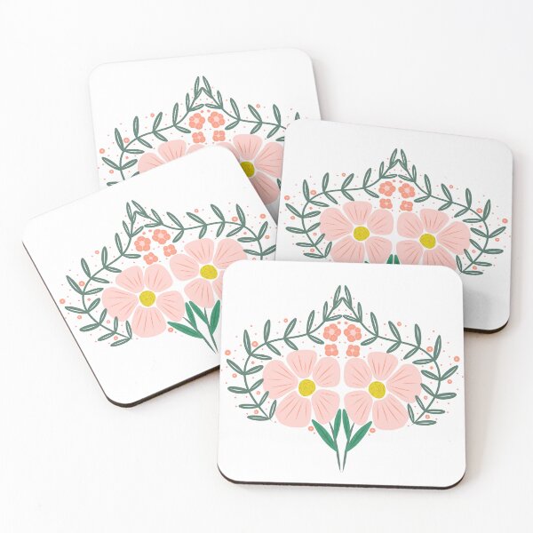 Item preview, Pink Flower Bloom Ogee Pattern designed and sold by ArtNoveltee.
