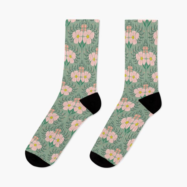 Item preview, Pink Flower Bloom Ogee Pattern designed and sold by ArtNoveltee.