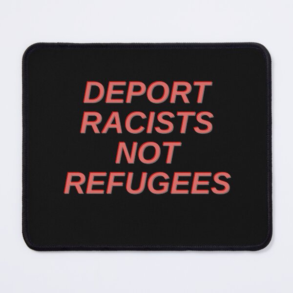 Item preview, Deport Racists Not Refugees (hologram text pink) designed and sold by quinnhopp.
