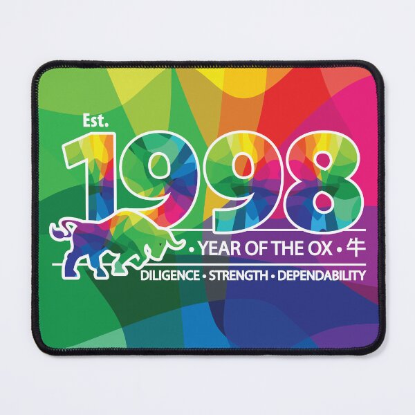 Item preview, Birthday Established 1998 Happy Year of The Ox Chinese Zodiac (Feb 7, 1997, to Jan 27, 1998 designed and sold by PCStudio57.