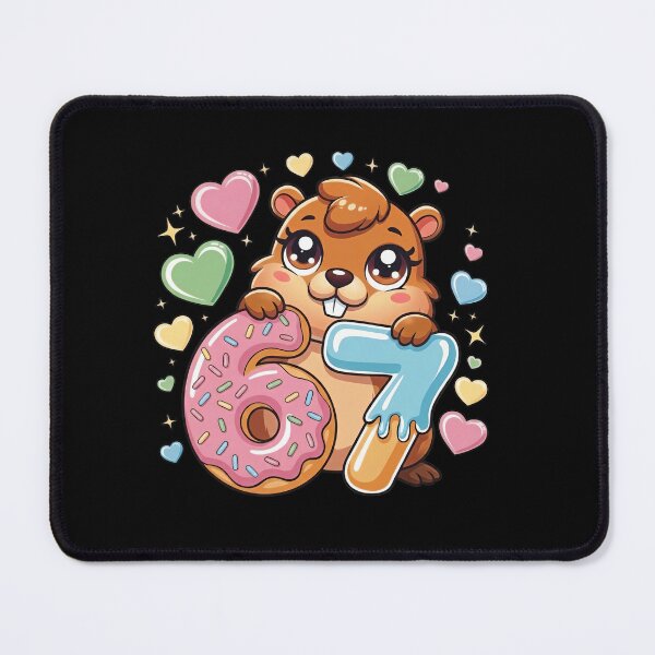 Item preview, Cute Donut Beaver 67 Six Seven Birthday T-Shirt designed and sold by LashondaGreen89.