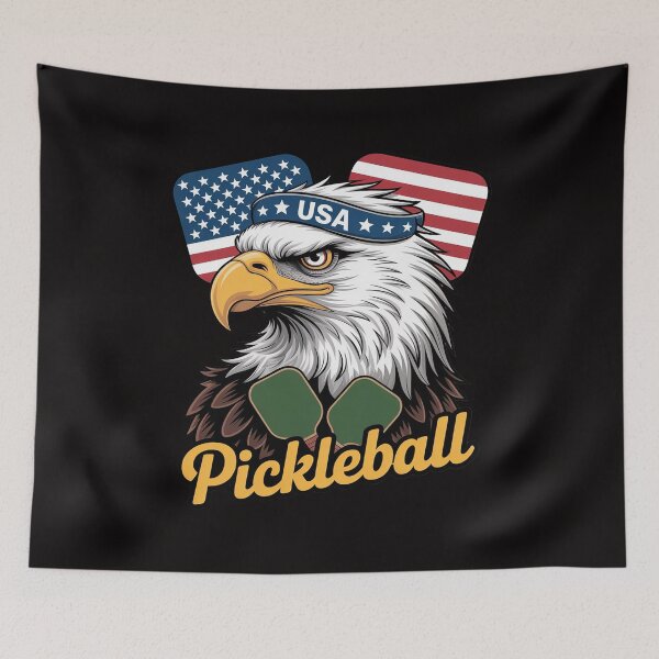 Item preview, Eagle Mullet Pickleball Lovers 4th Of July USA American Flag designed and sold by banbopbii.