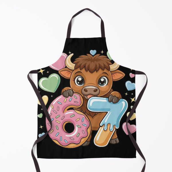 Item preview, Cute Bison Holding Donut 67 Six Seven Numbers designed and sold by LashondaGreen89.
