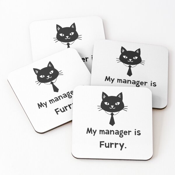 Item preview, My Manager Is Furry – Funny Cat Boss T-Shirt | Work From Home Cat Humor Tee designed and sold by FeelFreeStore.