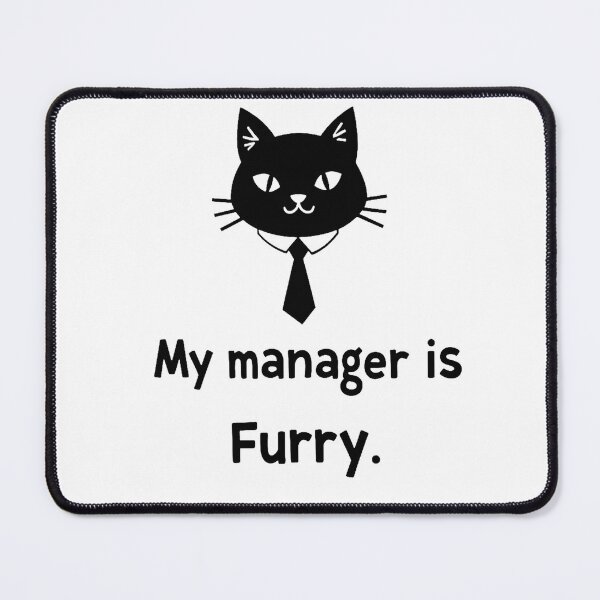 Item preview, My Manager Is Furry – Funny Cat Boss T-Shirt | Work From Home Cat Humor Tee designed and sold by FeelFreeStore.