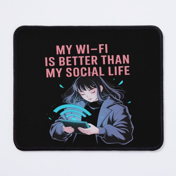 Item preview, Vaporwave Anime Girl My Wi-Fi Better Than My Social Life designed and sold by skanderio.