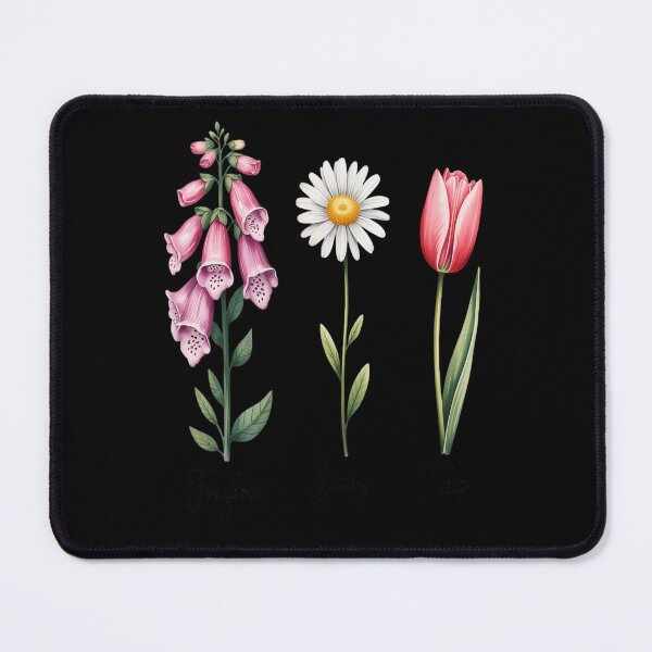 Item preview, Vintage Floral Plant Foxglove Daisy Tulip Flowers designed and sold by skanderio.