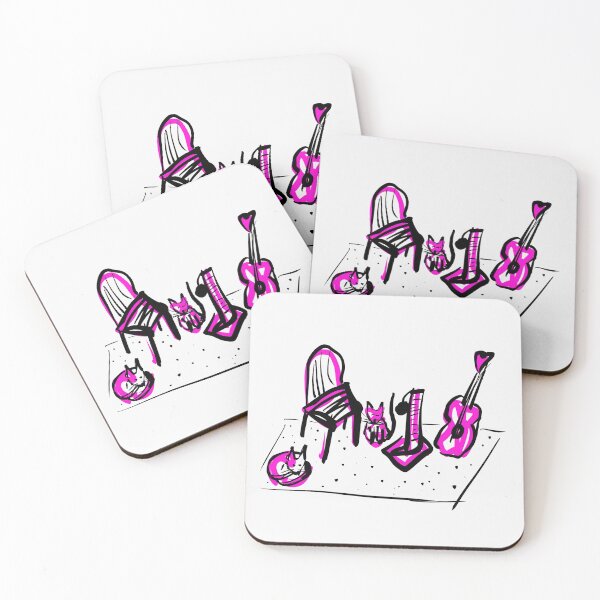 Item preview, Pink Room with Cats and Instruments designed and sold by Ninas Arrows.
