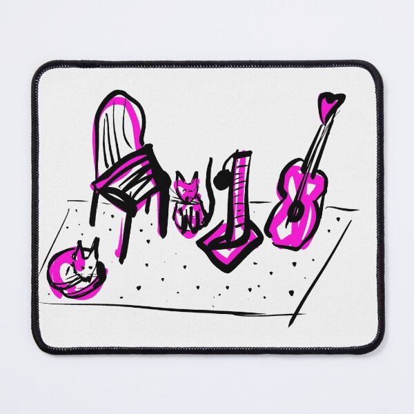 Item preview, Pink Room with Cats and Instruments designed and sold by Ninas Arrows.