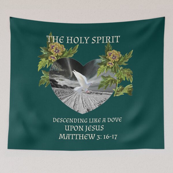Item preview, THE HOLY SPIRIT DESCENDING LIKE A DOVE UPON JESUS | MATTHEW 3:16-17 designed and sold by Mrs. Kizzy Gillis Heavenly-Merch.