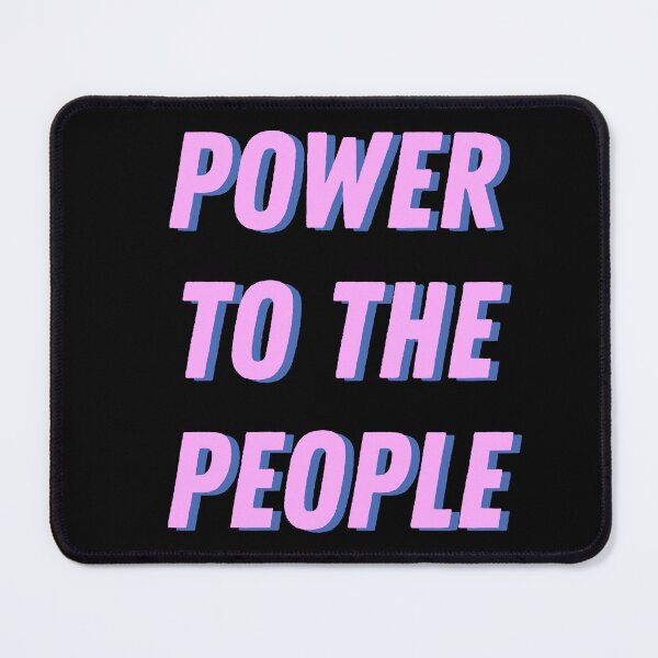 Item preview, power to the people (narrow font, pink pastel shadow) designed and sold by quinnhopp.