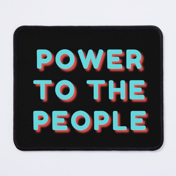 Item preview, power to the people (fredoka font, blue red shadow) designed and sold by quinnhopp.