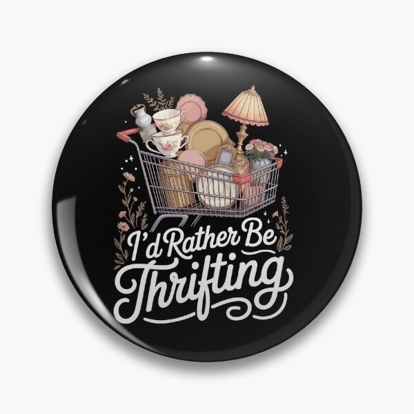 Item preview, I’d Rather Be Thrifting – Vintage Shopping Cart Illustration designed and sold by OskarCreates.