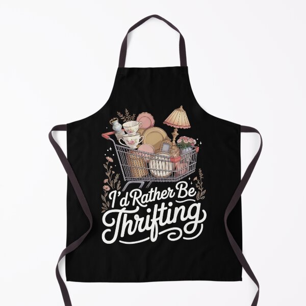 Item preview, I’d Rather Be Thrifting – Vintage Shopping Cart Illustration designed and sold by OskarCreates.