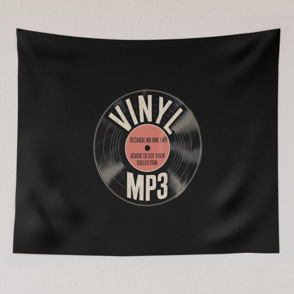 Item preview, Vinyl Versus MP3 Nostalgia Record Audio Pure Music Print designed and sold by skanderio.