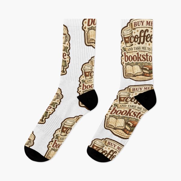 Item preview, Buy Me Coffee and Take Me to the Bookstore designed and sold by The Painted Topaz.