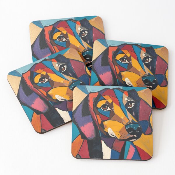 Item preview, Dachshund Art Cubism Colorful Dog designed and sold by Dachshund Society.