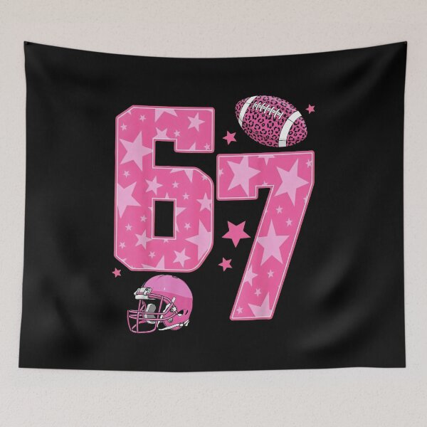Item preview, Pink Star Football 67 Six Seven Girl Power Design designed and sold by LashondaGreen89.