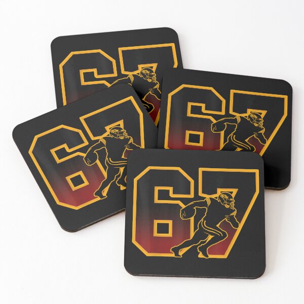 Item preview, Bold Football Number 67 Six Seven Silhouette Design designed and sold by LashondaGreen89.