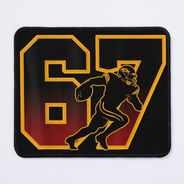 Item preview, Bold Football Number 67 Six Seven Silhouette Design designed and sold by LashondaGreen89.