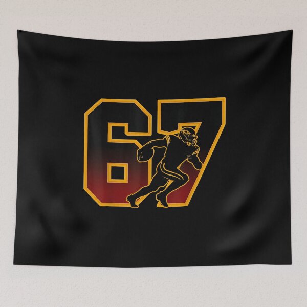 Item preview, Bold Football Number 67 Six Seven Silhouette Design designed and sold by LashondaGreen89.