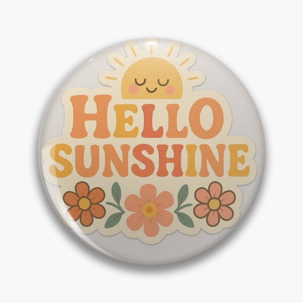 Item preview, Hello Sunshine floral sticker  designed and sold by Digitalchickart.