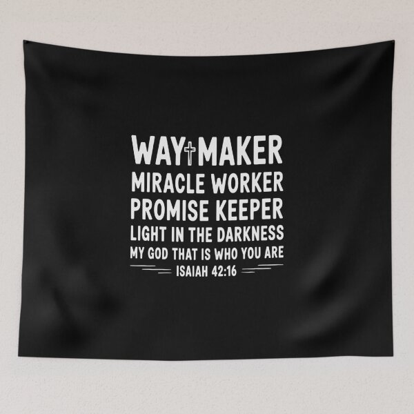 Item preview, Waymaker Miracle Worker Promise Keeper Christian Graphic designed and sold by imsamaharem.