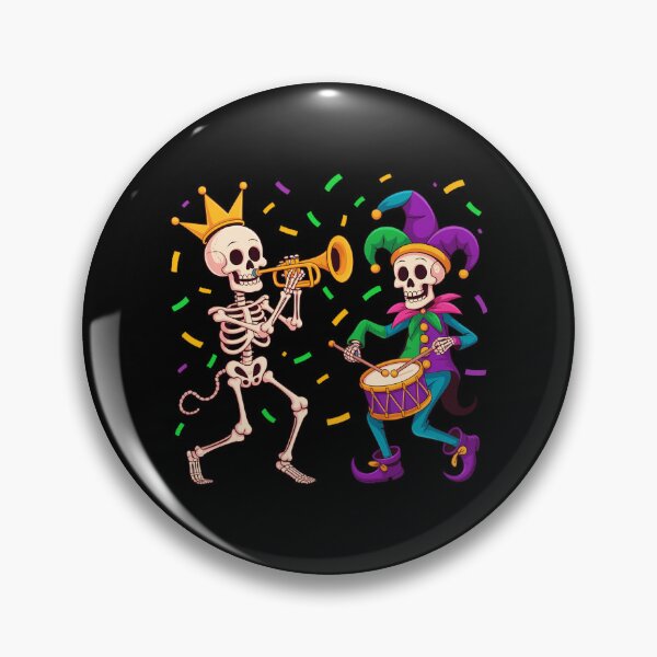 Item preview, Funny Mardi Gras Skeleton Dancing Festival designed and sold by Morphologiona.