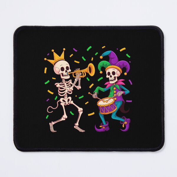 Item preview, Funny Mardi Gras Skeleton Dancing Festival designed and sold by Morphologiona.