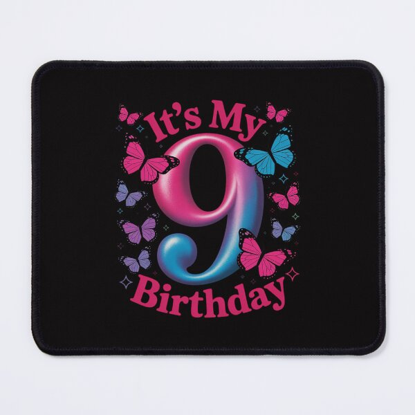 Item preview, Birthday Girl 9 Year Old, Butterfly, Number 9 designed and sold by tlallimicrichi.
