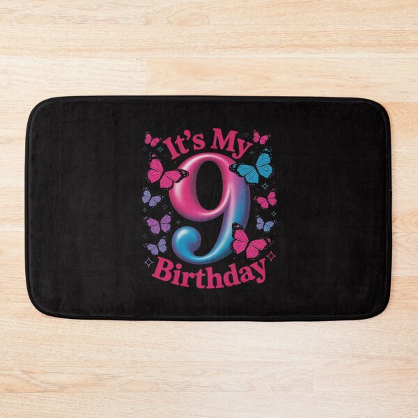 Item preview, Birthday Girl 9 Year Old, Butterfly, Number 9 designed and sold by tlallimicrichi.