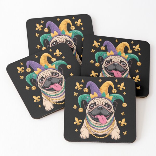 Item preview, Pug Dog Mardi Gras designed and sold by Morphologiona.