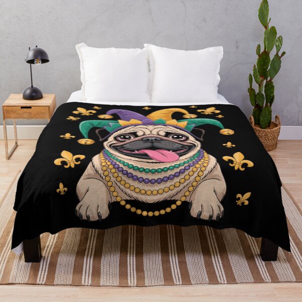 Item preview, Pug Dog Mardi Gras designed and sold by Morphologiona.