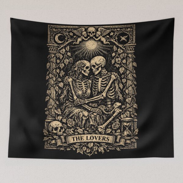 Item preview, The Lovers Tarot – Gothic Skeleton Romance designed and sold by Mouraludia.