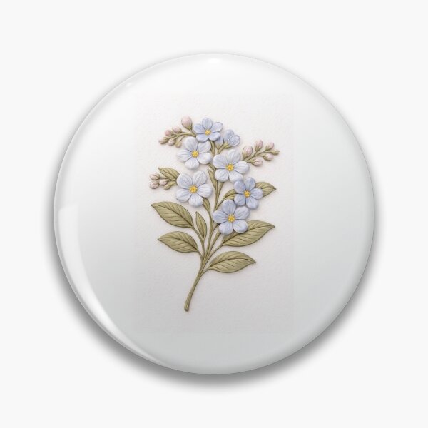 Item preview, blue flower embossed  designed and sold by Digitalchickart.