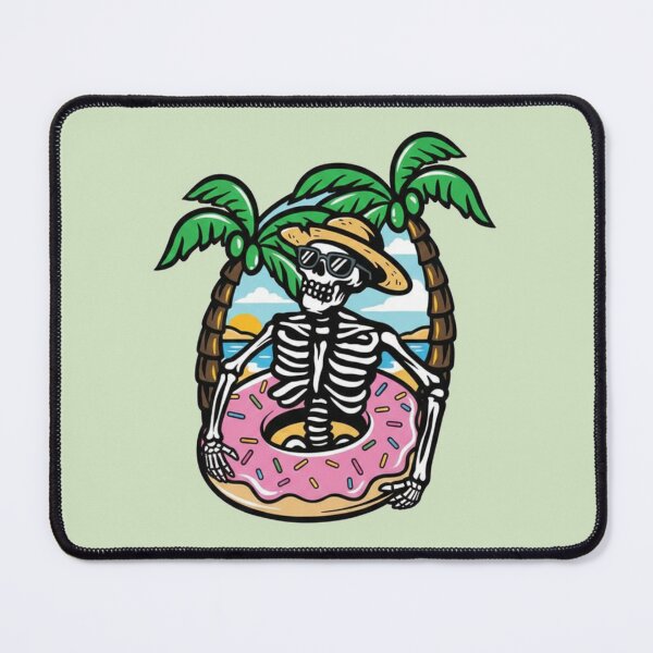 Item preview, A funny skeleton relaxing on the beach designed and sold by LuloCreative.