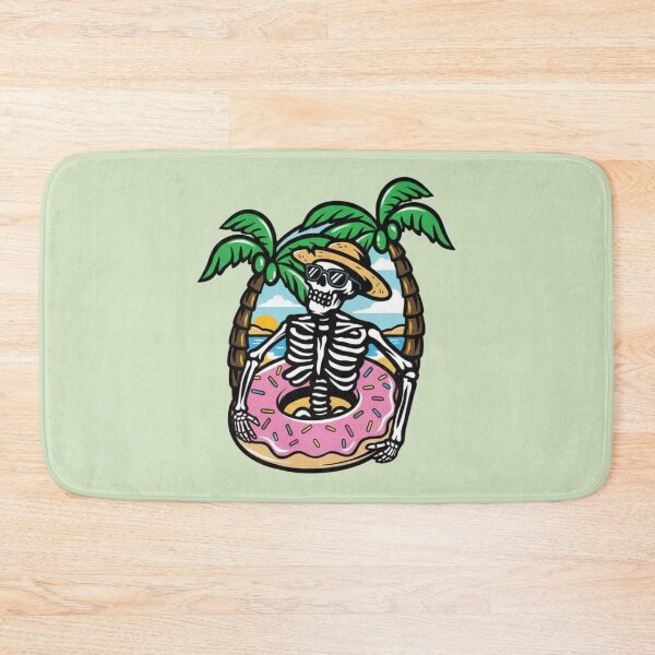 Item preview, A funny skeleton relaxing on the beach designed and sold by LuloCreative.