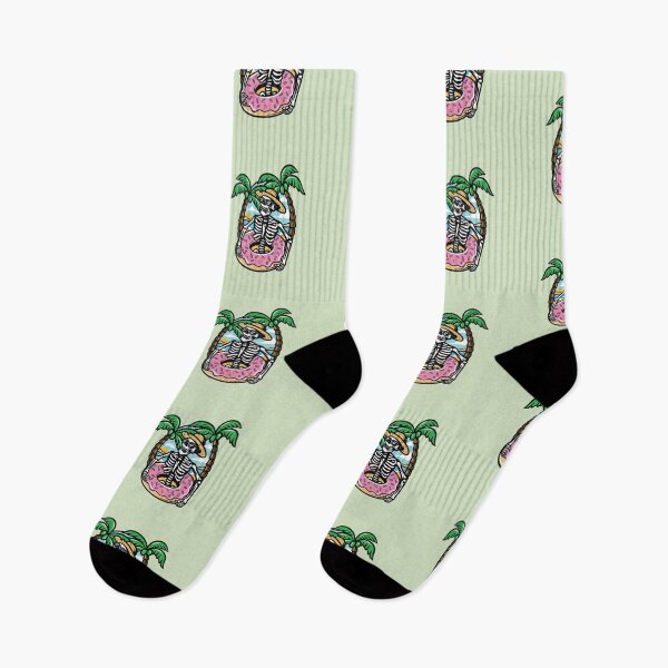 Item preview, A funny skeleton relaxing on the beach designed and sold by LuloCreative.