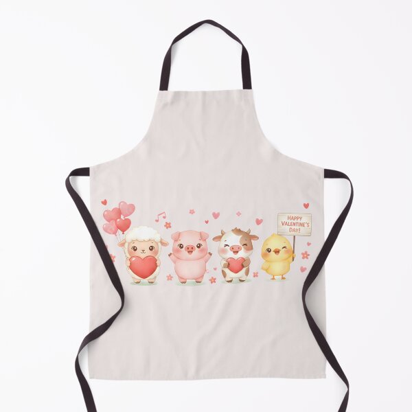 Item preview, Cute Watercolor Farm Animals Valentine’s Day Illustration  designed and sold by VibranPalette.